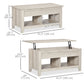 Lift Top Coffee Table with Hidden Storage - Oak