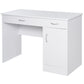 Computer Desk with Storage Drawers and Cabinet - White
