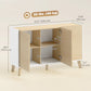 47" Sideboard Cabinet with Soft-Close Doors - Natural Wood Effect