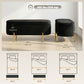 Channel Tufted Upholstered Bedroom Bench - Black