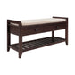Shoe Rack with Cushioned Seat and Drawers, Pine Wood Construction, Multipurpose Entryway Storage Bench, 39" L x 14" W x 20" H, Dark Brown
