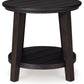 Celamar - Dark Brown - Round End Table