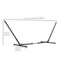 Adjustable Hammock Stand, Fits 10-13 ft Hammocks Up to 264lbs Capacity,Black