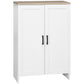 Modern Storage Cabinet with Doors and Adjustable Shelf for Kitchen, Living room, 23.6" x 11.8" x 35.4", White