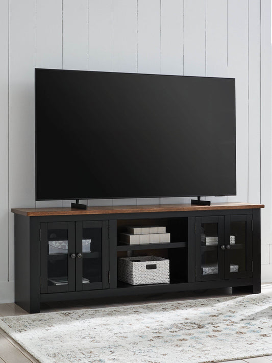 Wildenauer - Brown / Black - XL TV Stand With Fireplace Option - Forward Furniture