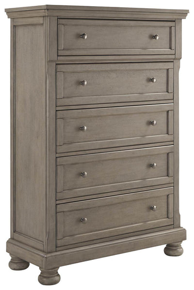 Lettner - Light Gray - Five Drawer Chest - 2-handles - Forward Furniture