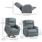 PU Leather Power Lift Recliner with Remote - Grey