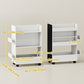 Kids Bookshelf, Kids Bookcase with Wheels & Blackboard, for Nursery, Kids Room, Playroom, for 3-8 Years