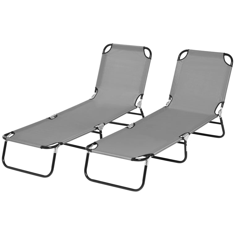 2-Piece Folding Tanning Chair with Reclining Back & Mesh