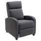 Fabric Manual Recliner Chair - Dark Grey
