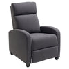 Fabric Manual Recliner Chair - Dark Grey
