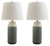 Afener - Ceramic Table Lamp (Set of 2) - Blue / Beige