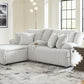 Top Tier - Alloy - 3-Piece Reclining Sectional Sofa Laf Press Back Chaise - Fabric