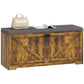 Shoe Storage Bench with Padded Seat - Rustic Brown