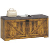 Shoe Storage Bench with Padded Seat - Rustic Brown