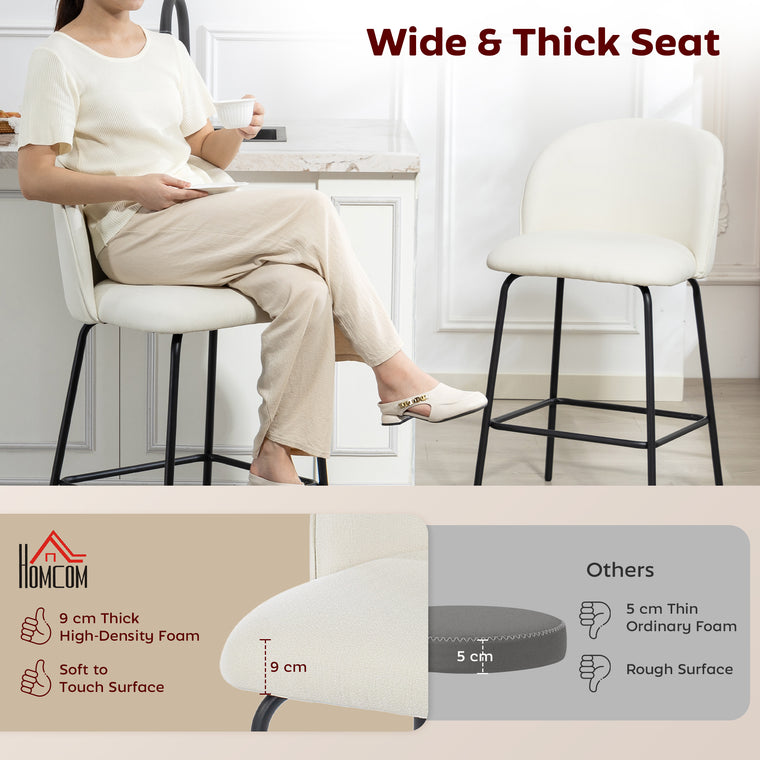 Counter Height Linen Bar Stools Set of 2