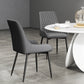 Upholstered Kitchen Chairs, Modern Dining Chairs Set of 2 with Diamond Tufting and Steel Legs for Dining Room, Grey