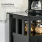 Sideboard Buffet Server Storage Cabinet Console Table with 2 Doors and Adjustable Shelves for Kitchen & Dining Room, Black