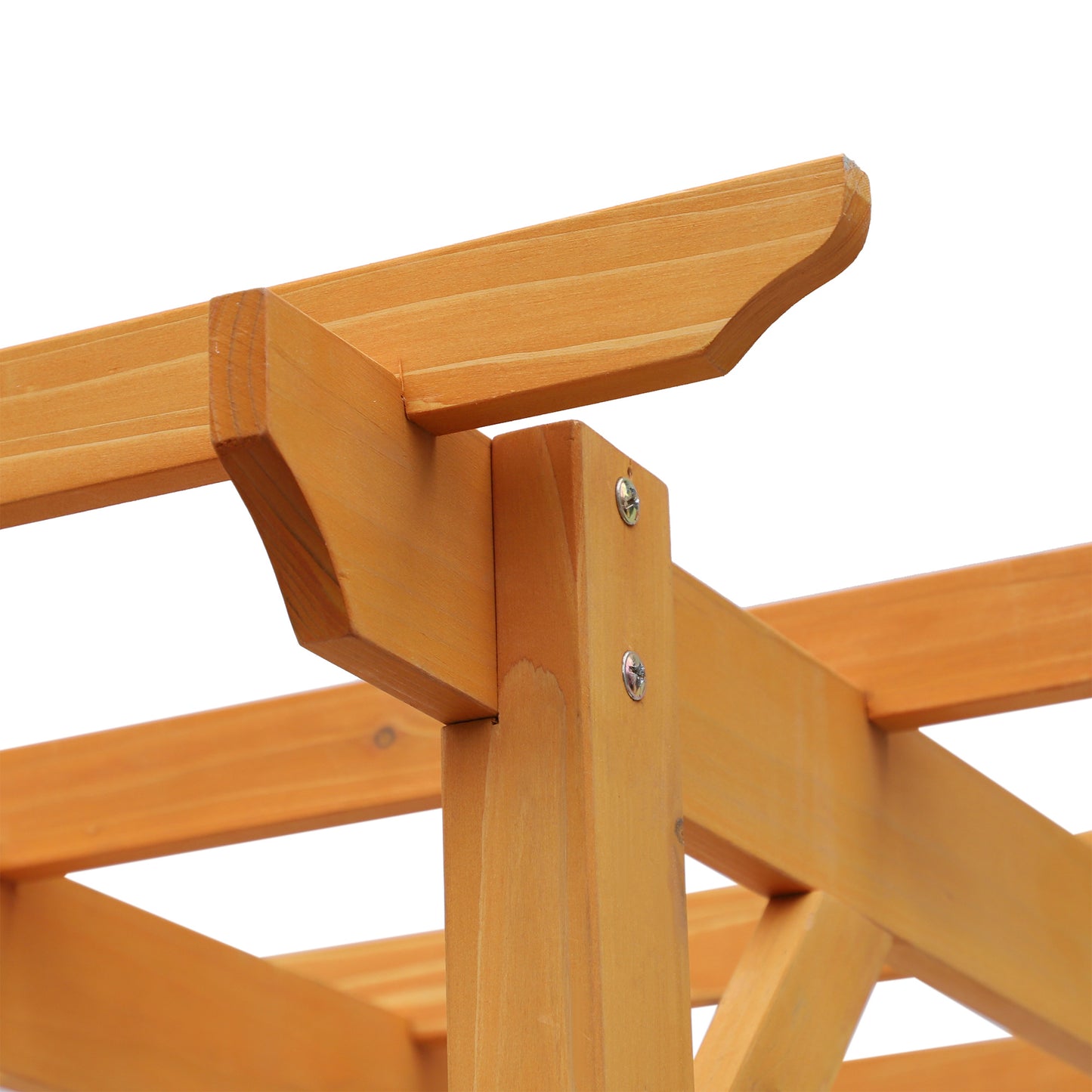 85" Wooden Outdoor Garden Arbour, Garden Arch Trellis for Climbing Vines for Wedding and Ceremony - Orange