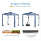 Beach Umbrella, 6.5' Easy-Assembly Sun-Shade Shelter with Sandbags and Carry Bag, Cool UV50+, Dark Blue