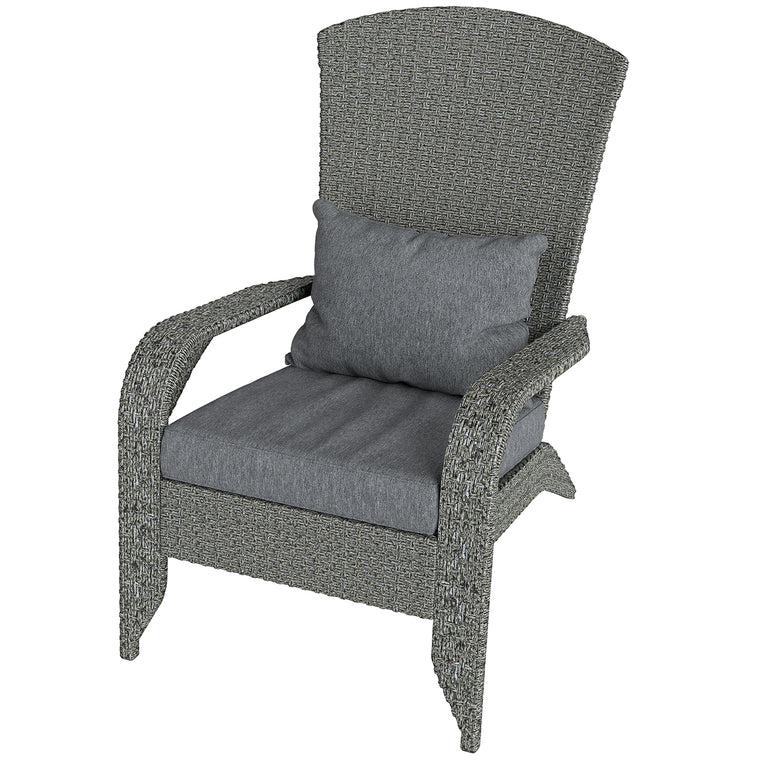 Wicker Adirondack Fire Pit Chair with Cushions