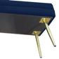 39" Storage Ottoman, Velvet End of Bed Bench with Steel Legs, Foot Stool with Storage for Bedroom, Living Room