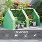 6' x 3' x 3' Portable Tunnel Greenhouse Outdoor Garden Mini with Large Zipper Doors & Water/UV PE Cover Green