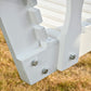 2 Seater Porch Swing Wooden Patio Swing Chair Seat with Cup Holder and Chains Outdoor Swing Bench for Garden Yard, White