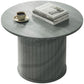 Round Coffee Table, 24" Center Table, Cement Grey