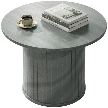 24" Round Coffee Table - Cement Grey