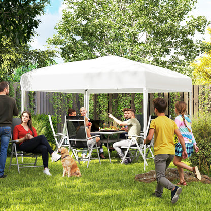 10' x 10' White Folding Pop Up Tent with Carrying Bag