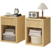 Nightstands Set of 2 with Drawer and Open Shelf