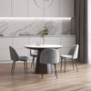 Modern Dining Chairs, Mid-Back Velvet-touch Upholstery Side Chair, Table Chair for Living Room, Dining Room, Grey, Set of 4