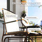 Patio Glider Rocking Chair 2 Person Outdoor Loveseat Rocker Garden Furniture Bench, Black