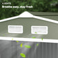 9.1'x6.4'x6.3' Garden Storage Shed w/ Foundation Kit Metal Tool Storage House w/ Double Doors Light Green