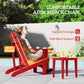 Classic Adirondack Chair, Muskoka Chairs, Garden Deck Chair with Cup Holder for Patio, Indoor, Backyard, Red