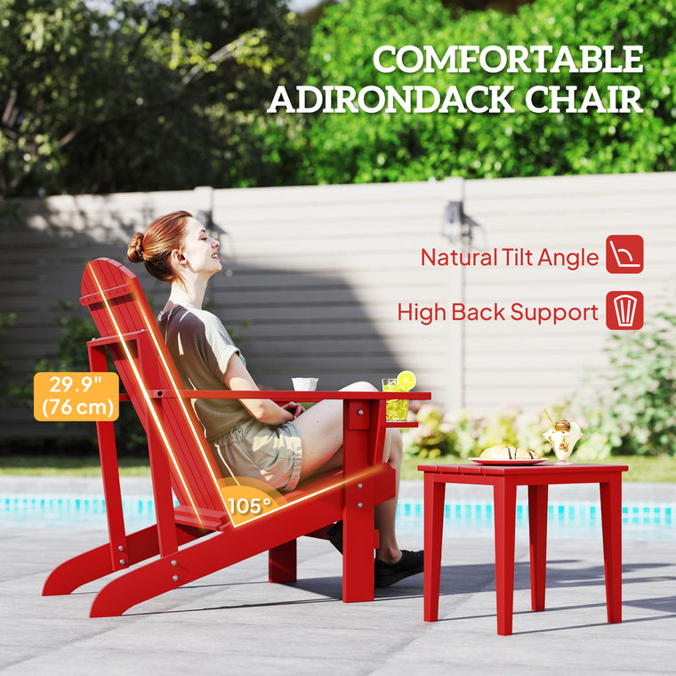 Classic Adirondack Chair with Cup Holder