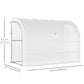 Lean-to Greenhouse Outdoor Gardening Green House with Windows and 2 Zipper Doors, 10' x 5' x 7', White