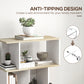 5-Tier Bookshelf, Geometric S-Shaped Bookcase, Tall Narrow Display Shelf for Living Room, Study Room, White