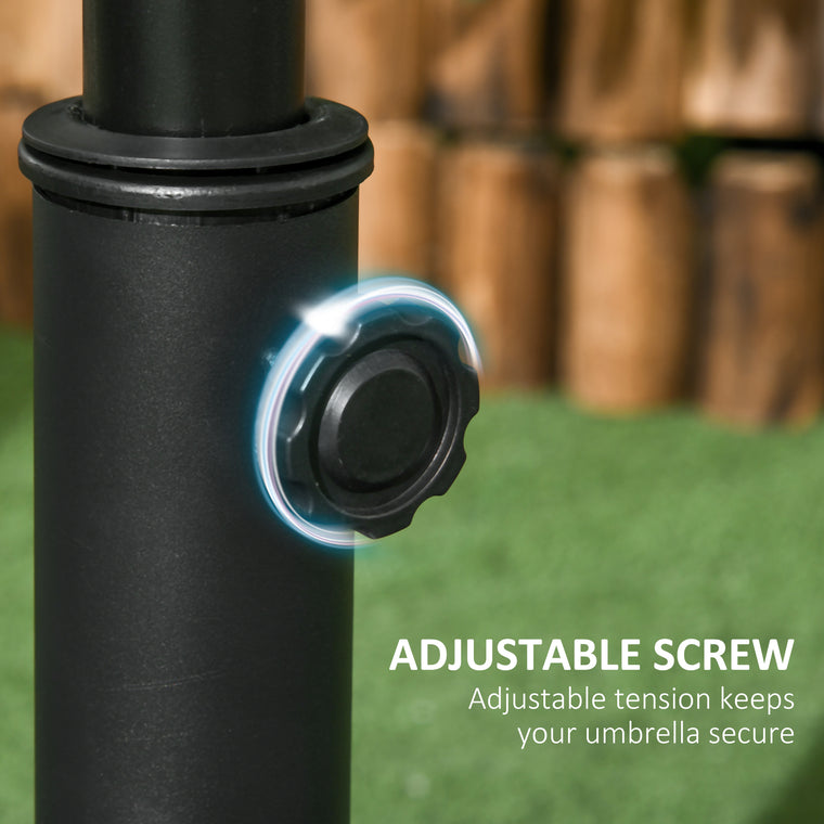 44 lb Black Cement Round Umbrella Base, Heavy Duty