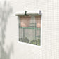 Portable Greenhouse, Walk-In Small Outdoor Green House with 2 Tier U-Shaped Flower Rack Shelves, 4.6' x 4.7', White