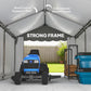 Portable Shed, Outdoor Storage Shed Tent with Roll-up Zipper Door and Removable Sidewalls, Light Grey