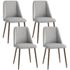 Velvet Dining Chairs Set of 4 - Grey