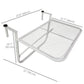 Adjustable Balcony Hanging Railing Table, Metal Mounting Mini Wall Desk Storage Rack, Outdoor Flower Stand Serving Table Rectangle, White
