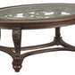 Norcastle - Dark Brown - Oval Cocktail Table