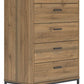 Deanlow - Honey - Five Drawer Chest