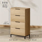 Dresser for Bedroom, 4 Drawer Dresser Tower, Chest of Drawers for Hallway, Entryway, Closet, Natural