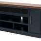 Landocken - Brown / Blue - XL TV Stand W/Fireplace Option