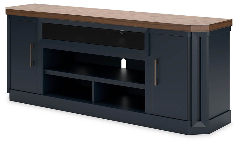 Landocken - Brown / Blue - XL TV Stand W/Fireplace Option - Forward Furniture