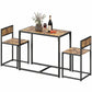 Dining Table Set, Industrial Dining Set for 2, Kitchen Table and Chairs for Small Space, Dining Room Table with Chairs